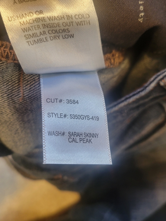 Articles Of Society Sarah Skinny Stretch Dark Wash Skinny Jeans Size 26 - Picture 3 of 12